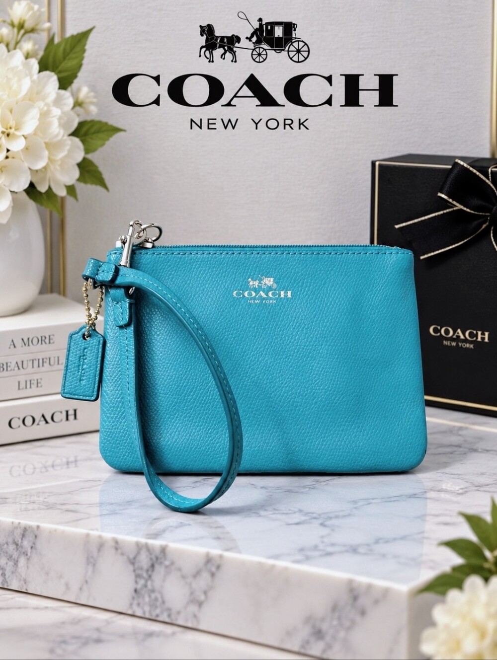 Coach Leather Wristlet